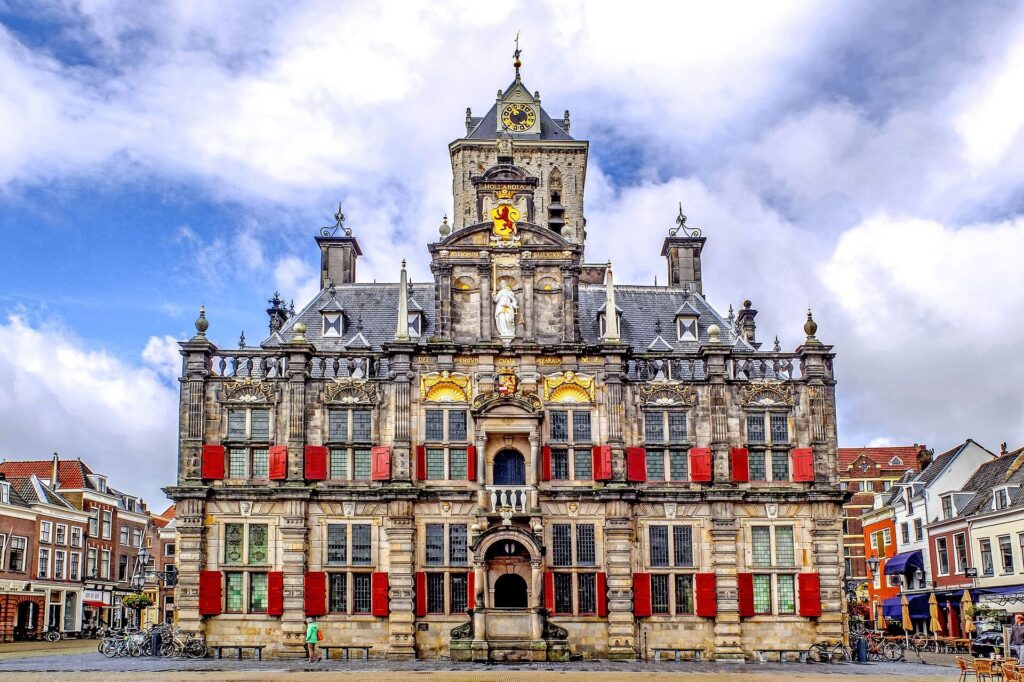 Delft City Hall & New Church Delft Netherlands